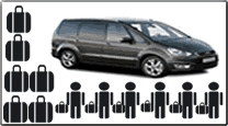 MPV Minival 1 to 6 passengers machester airport